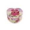 Dárková krabička srdce sova 11,5x10 cm (Balení 1 ks, Varianta 2 růžová střední béžová)