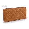 Dámská peněženka / dokladovka prošívaná 10x19 cm (Balení 1 ks, Varianta 1 hnědá koňak)