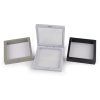 Krabička s průhlednou fólií k vystavení zboží a dárkovému balení 11x11 cm (Balení 1 ks, Varianta 2 šedá)