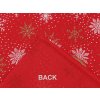 Vánoční dekorační metráž vločky s glitry (Balení 1 m, Varianta 2 červená zlatá)