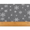 Tyl vánoční vločky (Balení 1 m, Varianta bílá)