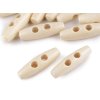 Dřevěný knoflík oliva 12x40 mm (Balení 10 ks, Varianta 1 přírodní lakované)