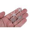 Vánoční filcová vločka s glitry Ø30 mm (Balení 10 ks, Varianta 1 Off White)
