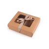 Papírová krabička s průhledem a stuhou (Balení 5 ks, Varianta hnědá přírodní)