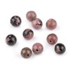 Rodonit tmavý, minerální korálky Ø8 mm (Balení 10 ks, Varianta rodonit)