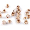 Plastové korálky s velkým průvlekem imitující mramor 10x12 mm (Balení 20 g, Varianta béžovobílá)