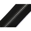 Zip kovový No 5 metráž (Balení 1 m, Varianta 1 černá stříbrná)