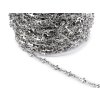 Řetízek z nerezové oceli křížek 4 a 5 mm metráž (Balení 1 m, Varianta 1 (4 mm) platina)