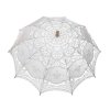 Svatební deštník bavlněný, vyšívaný k focení (Balení 1 ks, Varianta bílá)