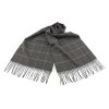 Pánská šála s třásněmi káro 30x175 cm (Balení 1 ks, Varianta 1 šedá)