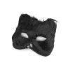 Karnevalová maska - škraboška chlupatá kočka (Balení 1 ks, Varianta 1 bílá)