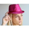 Klobouk s flitry na karneval a párty (Balení 1 ks, Varianta 4 pink)
