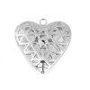 Medailonek rozevírací srdce 26x26 mm (Balení 1 ks, Varianta 1 stříbrná světlá)