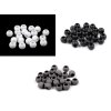 Plastové korálky matné s velkým průvlekem 11x14 mm (Balení 10 ks, Varianta 7 (52) černá)