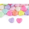 Plastové korálky hvězda, srdce, květ 20 g (Balení 1 sáček, Varianta 1 (13x13 mm) mix srdce)