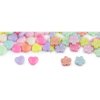 Plastové korálky hvězda, srdce, květ 20 g (Balení 1 sáček, Varianta 1 (13x13 mm) mix srdce)