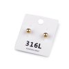Náušnice kuličky z nerezové oceli (Balení 1 pár, Varianta stříbrná)