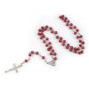 Růženec s dřevěnými korálky v krabičce (Balení 1 ks, Varianta 1 červená)