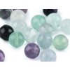 Fluorit, minerální korálky Ø8 mm (Balení 8 ks, Varianta 1 fluorit)