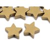 Dřevěné korálky hvězda metalické Ø19 mm (Balení 20 ks, Varianta 1 stříbrná)