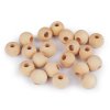 Dřevěné korálky nelakované Ø15 mm (Balení 100 ks, Varianta přírodní sv.)