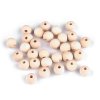 Dřevěné korálky nelakované Ø12 mm (Balení 50 ks, Varianta přírodní sv.)