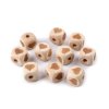 Dřevěné korálky kostka slon, srdce, hvězda 14x14 mm (Balení 10 ks, Varianta 1 přírodní slon)