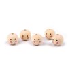 Dřevěné korálky s obličejem Ø25 mm (Balení 5 ks, Varianta 1 přírodní sv.)