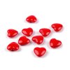 Plastové korálky srdce 17x18 mm (Balení 10 ks, Varianta červená)