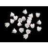 Plastové korálky zvoneček / sukýnka 9x11 mm (Balení 20 ks, Varianta bílá perleť)