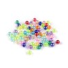 Plastové korálky s AB efektem Ø6 a 8 mm (Balení 10 g, Varianta 1 (Ø6 mm) mix)