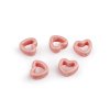 Porcelánové korálky / komponenty k výrobě ozdob a přívěsků (Balení 5 ks, Varianta 1 bílá srdce)