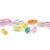 Plastové korálky tranparentní s barevným průvlekem 6x12 mm ovál (Balení 20 g, Varianta mix)