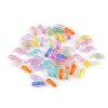Plastové korálky tranparentní s barevným průvlekem 6x12 mm ovál (Balení 20 g, Varianta mix)