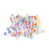 Plastové korálky ploškované, tranparentní s barevným průvlekem Ø6 mm, 8 mm (Balení 20 g, Varianta 1 (Ø6 mm) mix)