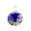 Skleněný přívěsek květ Ø31 mm (Balení 1 ks, Varianta 4 modrá azuro)