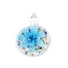 Skleněný přívěsek květ Ø31 mm (Balení 1 ks, Varianta 4 modrá azuro)