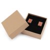 Dřevěné manžetové knoflíky v dárkové krabičce (Balení 1 krab., Varianta 3 hnědá)