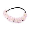 Pružná čelenka do vlasů s květy (Balení 1 ks, Varianta 1 růžová nejsv.)