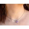 Náhrdelník z nerezové oceli s broušenými kamínky (Balení 1 ks, Varianta 2 rose platina)