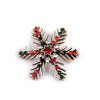 Brož s broušenými kamínky vločka (Balení 1 ks, Varianta 1 zlatá)