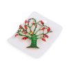 Brož s broušenými kamínky strom života (Balení 1 ks, Varianta zelená)