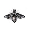 Brož s broušenými kamínky včela (Balení 1 ks, Varianta 2 antracit)