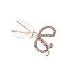 Brož s broušenými kamínky nůžky (Balení 1 ks, Varianta 1 crystal platina)