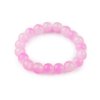 Náramek pružný ze skleněných korálků (Balení 1 ks, Varianta 1 růžová střední)