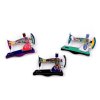 Kovová brož šicí stroj (Balení 1 ks, Varianta 1 fialová lilková)