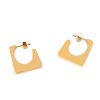 Náušnice z nerezové oceli (Balení 1 pár, Varianta zlatá)