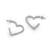 Náušnice z nerezové oceli s broušenými kamínky srdce (Balení 1 pár, Varianta 1 stříbrná)