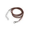 Šňůrka z eko kůže s karabinkou z nerezové oceli délka 46 cm (Balení 1 ks, Varianta 1 šedá)
