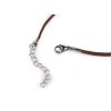 Šňůrka z eko kůže s karabinkou z nerezové oceli délka 46 cm (Balení 1 ks, Varianta 1 šedá)